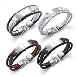 Multilayer Braided Leather Bracelet for Women Men