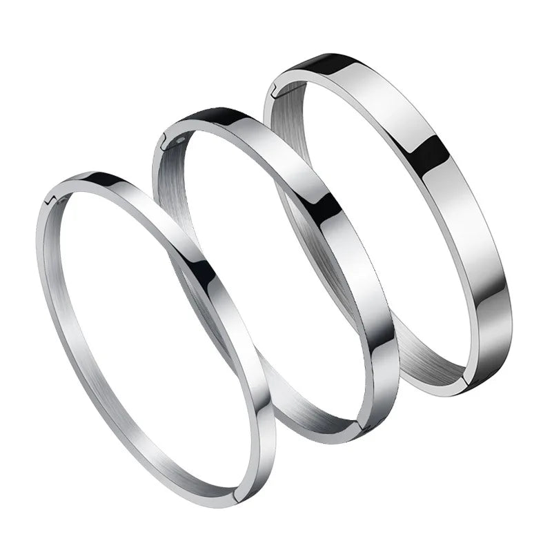 Stainless Steel Stripe Bracelet for Women