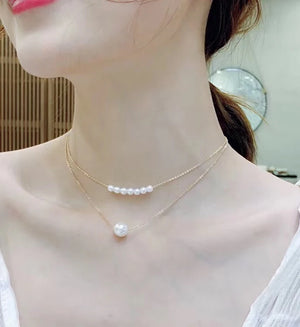 Sterling Silver Necklace Chain with Pendant Mountings for Pearls