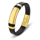 TYO Charm Braided Rope Magnetic Leather Name Bracelet Men Bang