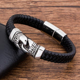 Charm Rope Magnet Leather Bracelet Men Bangles Vintage Jewelry