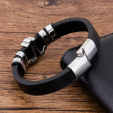 Stainless Steel Anchor Bracelet Men Hand Woven Braided DIY Bangles