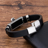 Punk Rock Stainless Steel Spider Leather Bracelet