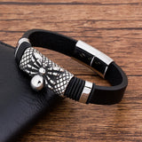 Punk Rock Stainless Steel Spider Leather Bracelet