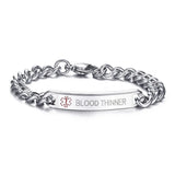 TYPE 1 2 DIABETES Bracelet Stainless Steel Medical Alert ID Bracelet