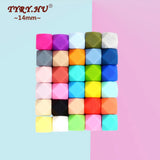 14mm Silicone Hexagon Beads 50pc Baby Teether BPA Safe Teething Necklace Loose