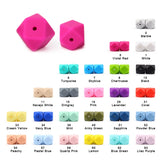 14mm Silicone Hexagon Beads 50pc Baby Teether BPA Safe Teething Necklace Loose