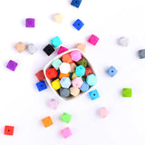 14mm Silicone Hexagon Beads 50pc Baby Teether BPA Safe Teething Necklace Loose
