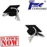 Degree Hat Cap Cufflink Cuff Link Set