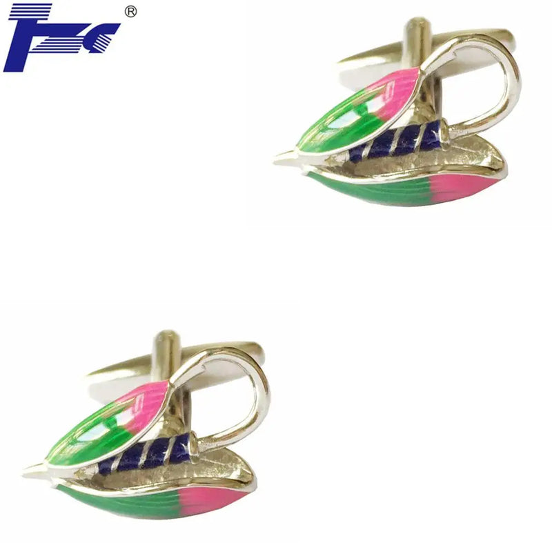 Flower Cufflink Cuff Link 2 Pairs Elegant Wedding Business Men Gift