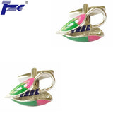 Flower Cufflink Cuff Link 2 Pairs Elegant Wedding Business Men Gift