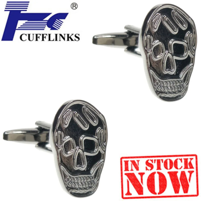 Gun Skull Cufflink Cuff Link 2 Pairs