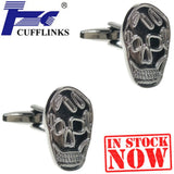 Gun Skull Cufflink Cuff Link 2 Pairs