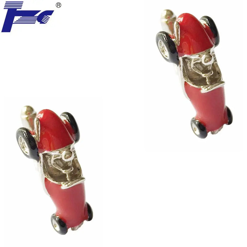 Red Car Cufflink Cuff Link 2 Pairs Set
