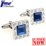 Elegant Stone Cufflink Set - 2 Pairs Offer