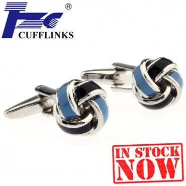 Enamel Knots Cufflink Cuff Link, Set of 2 Pairs