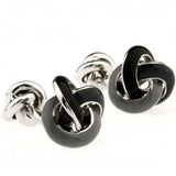 Knots Cufflink 1 Pair Silver Finish