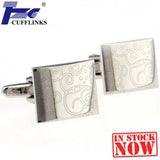 Stylish Laser Cufflink Cuff Link Set, 2 Pairs