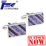 Enameled Epoxy Cufflink Cuff Link - 2 Pairs