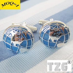 Globe Earth Cufflink Cuff Link 1 Pair