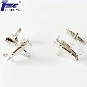 Siver Plane Cufflink Cuff Link 2 Pairs Promotion