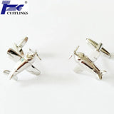 Siver Plane Cufflink Cuff Link 2 Pairs Promotion