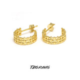 925 Silver C-shaped Earrings Birthday Party Jewelry Gift