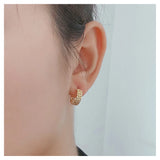 925 Silver C-shaped Earrings Birthday Party Jewelry Gift