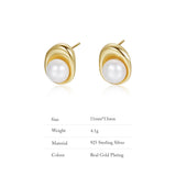 925 Sterling Silver Pearl Earrings for Women Fine Jewelry