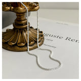 925 Silver Chain Necklace Sparkling Lady Fine Jewelry Gift