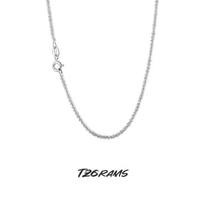 925 Silver Chain Necklace Sparkling Lady Fine Jewelry Gift