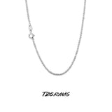 925 Silver Chain Necklace Sparkling Lady Fine Jewelry Gift