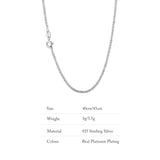 925 Silver Chain Necklace Sparkling Lady Fine Jewelry Gift