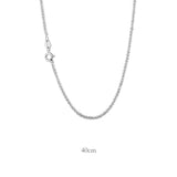 925 Silver Chain Necklace Sparkling Lady Fine Jewelry Gift