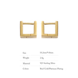 Delicate Cube Earrings 925 Stamped Minimalistic Fine Jewelry