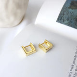 Delicate Cube Earrings 925 Stamped Minimalistic Fine Jewelry