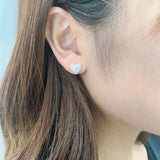 Minimal Heart Earrings in 92.5 Silver for Women - Unique Gift