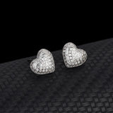 Minimal Heart Earrings in 92.5 Silver for Women - Unique Gift