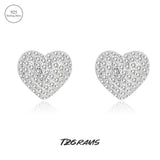 Minimal Heart Earrings in 92.5 Silver for Women - Unique Gift