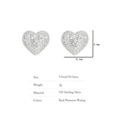 Minimal Heart Earrings in 92.5 Silver for Women - Unique Gift