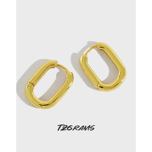 Personalized Oval Earrings Plated - Birthday Party Jewelry