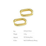 Personalized Oval Earrings Plated - Birthday Party Jewelry