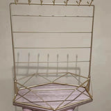 Table Hanging Jewelry Organizer Holder Display Stand with Tray Base