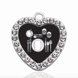 Circle Heart Charm Pendants Set for DIY Jewelry Making