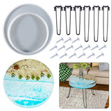 Table Silicone Mold with Leg and Screw Resin Kit