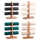 Jewelry Display Stand with Wood Base Storage