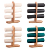 Jewelry Display Stand with Wood Base Storage