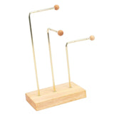 Tabletop Earring Bracelet Display Stand with Wood Base