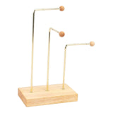 Tabletop Earring Bracelet Display Stand with Wood Base