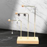 Tabletop Earring Bracelet Display Stand with Wood Base